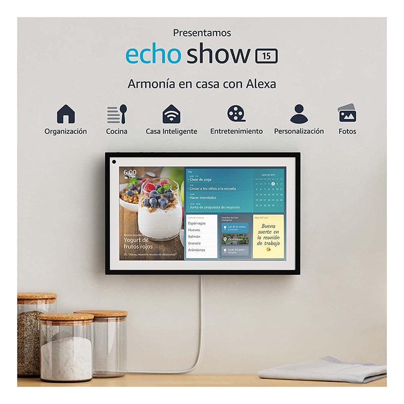 Pantalla Inteligente Amazon Echo Show 15 con Alexa Negro