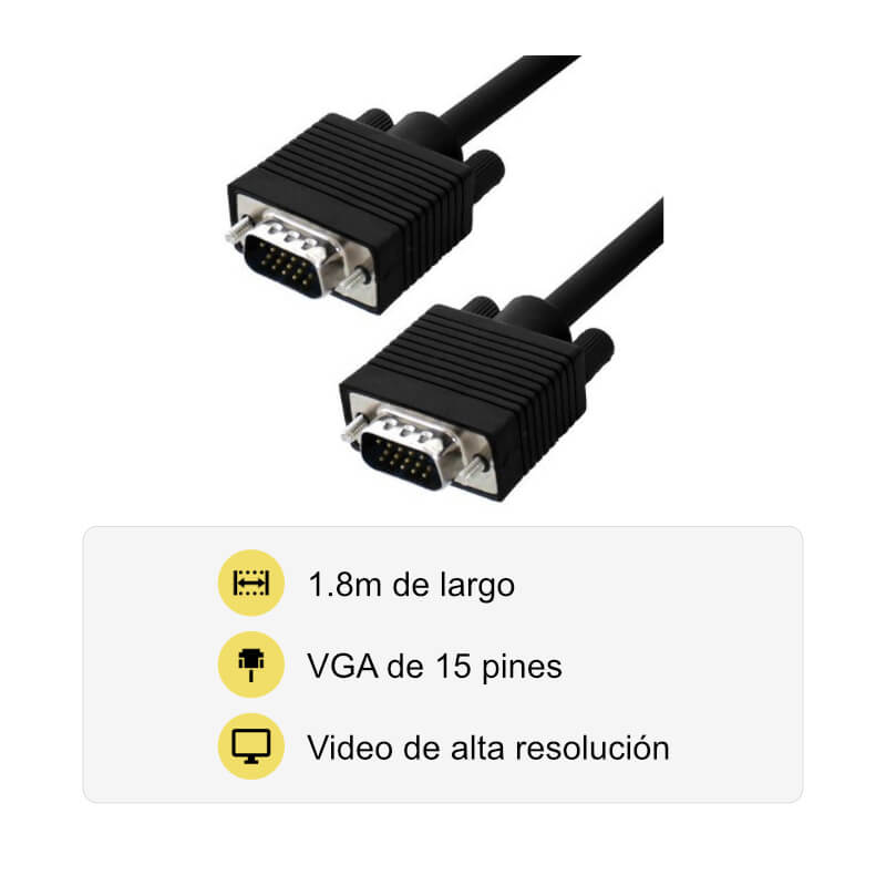 Cable VGA Agiler 1.8 Metros Macho-Macho