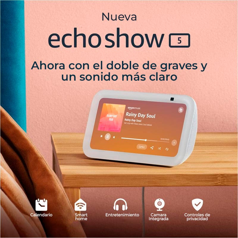 Pantalla Inteligente Amazon Echo Show 5 (3th gen) Cloud Blanco con Alexa