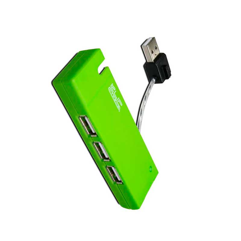 Hub Klip Xtreme de 4 Puertos USB 2.0 Verde