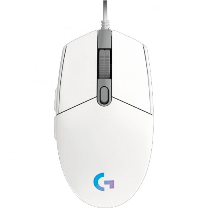 Mouse Óptico Gaming Logitech G203 LIGHTSYNC Blanco 8000DPI 6 Botones