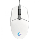 Mouse Óptico Gaming Logitech G203 LIGHTSYNC Blanco 8000DPI 6 Botones