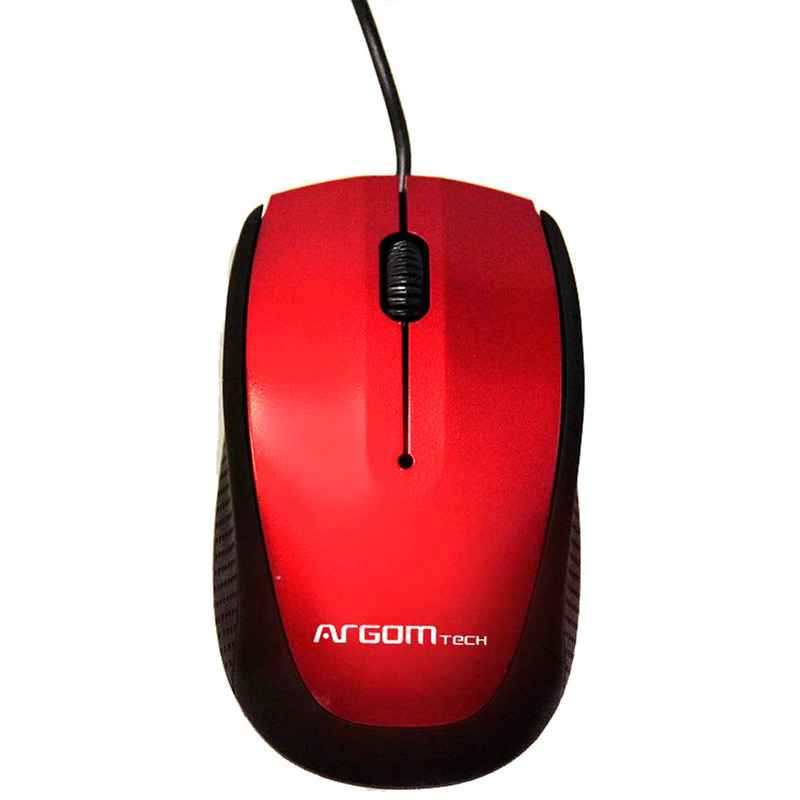 Mouse Alámbrico Argom MS14 3D Óptico 800DPI Rojo