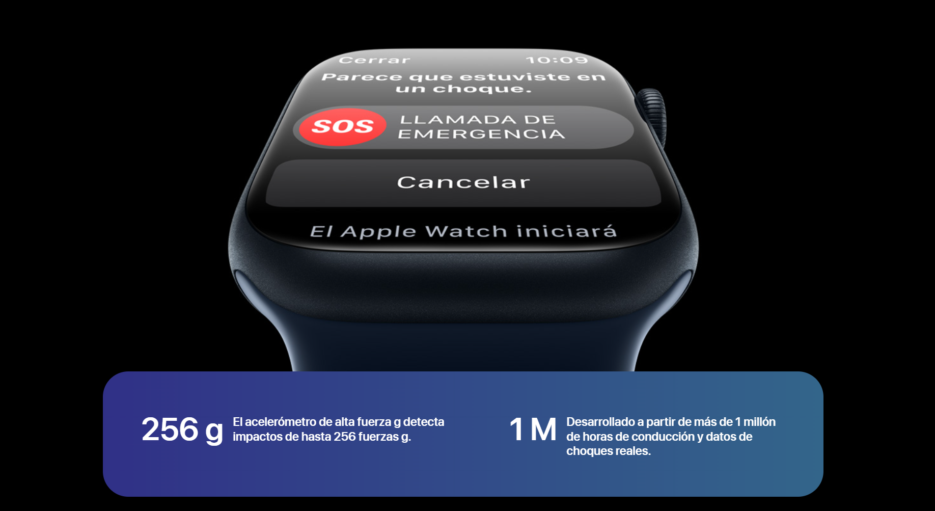 Imagen del hardwarde de un Apple Watch Series 8 con la carátula globo terráqueo