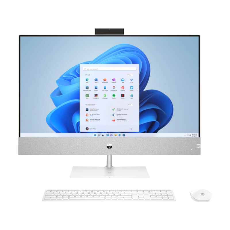 21C1 - HP Pavilion x360 15.6 Convertible PC NaturalSilver FrontRight