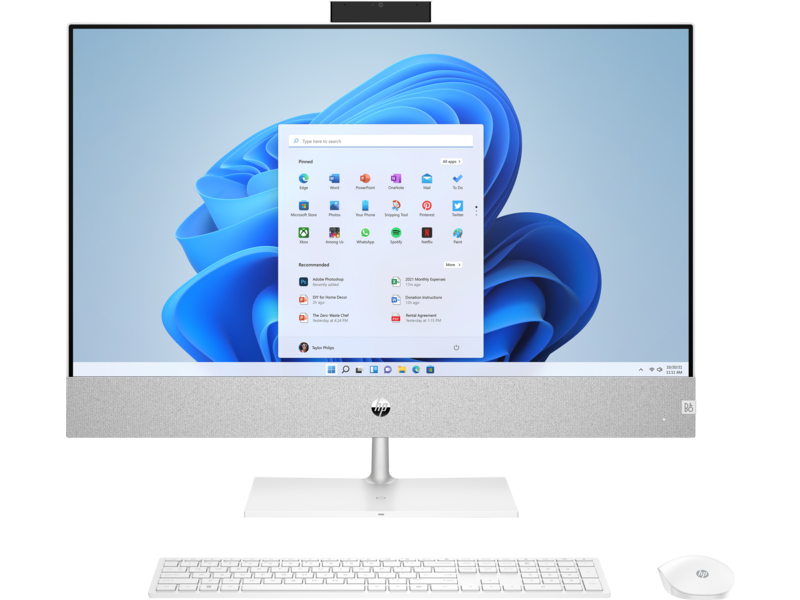 21C1 - HP Pavilion x360 15.6 Convertible PC NaturalSilver FrontRight
