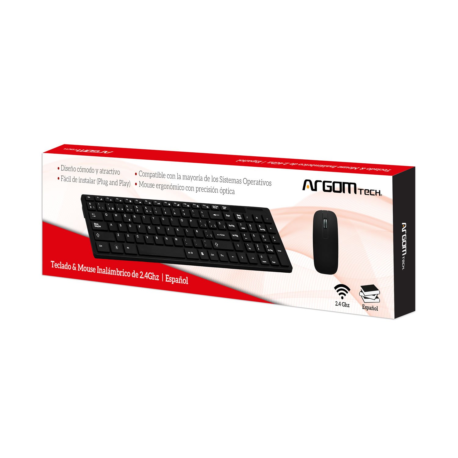 Teclado y Mouse Inalámbrico Argom Classic en Español