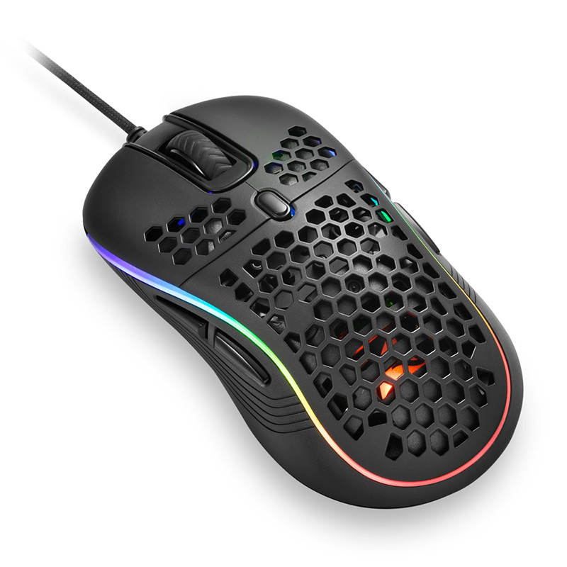 Mouse Alámbrico Gaming Sharkoon Light² S RGB 6200DPI 8 Botones Negro