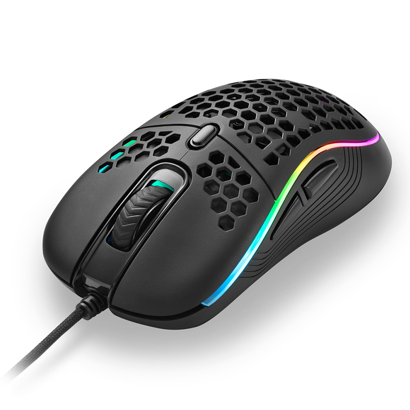 Mouse Alámbrico Gaming Sharkoon Light² S RGB 6200DPI 8 Botones Negro