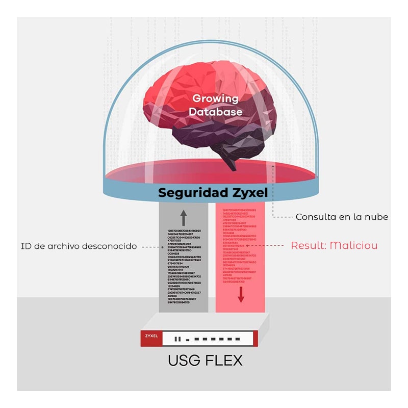 Firewall UTM Zyxel USG FLEX 200 con Licencia para 1 Año