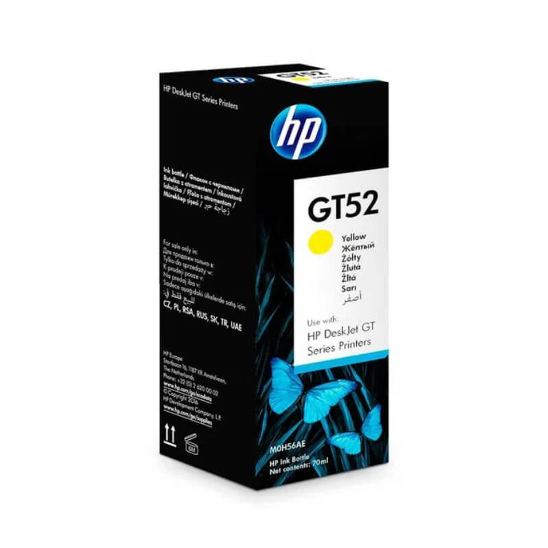 Botella de Tinta HP GT52 Amarillo 70ml