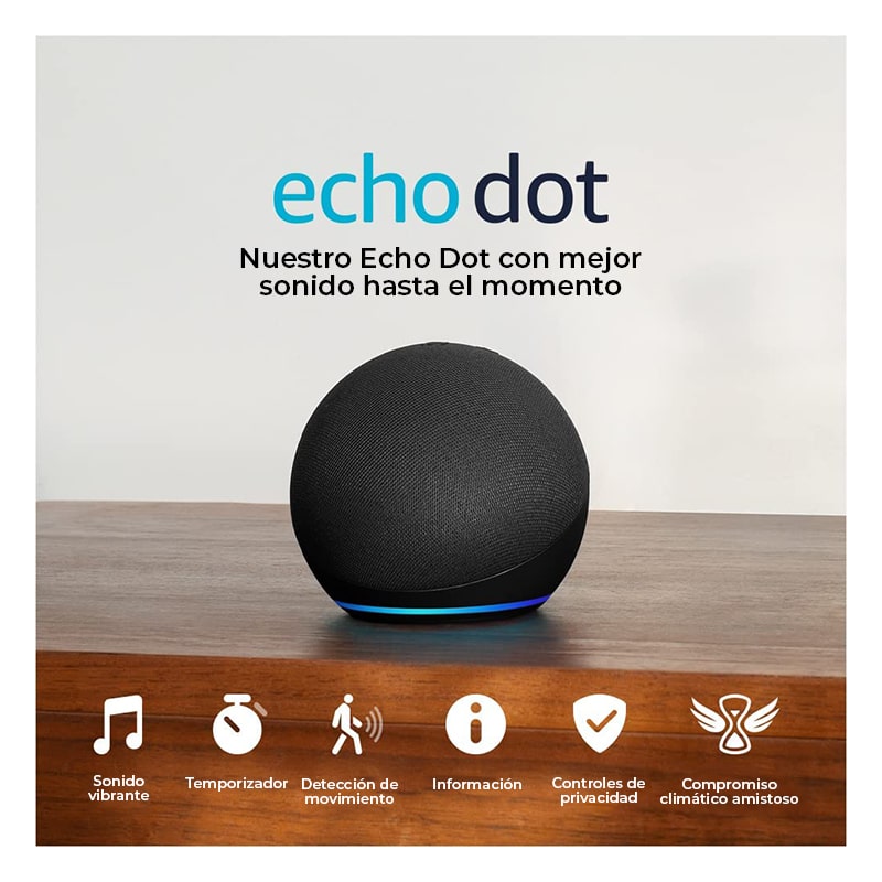 Bocina Inteligente Amazon Echo Dot (5th Gen, 2022) Negro con Alexa