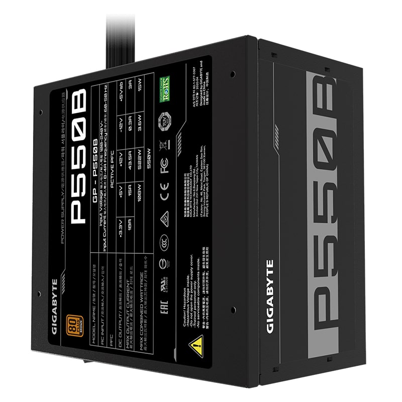 Fuente de Poder 550W Gigabyte P550B 80 PLUS Bronze