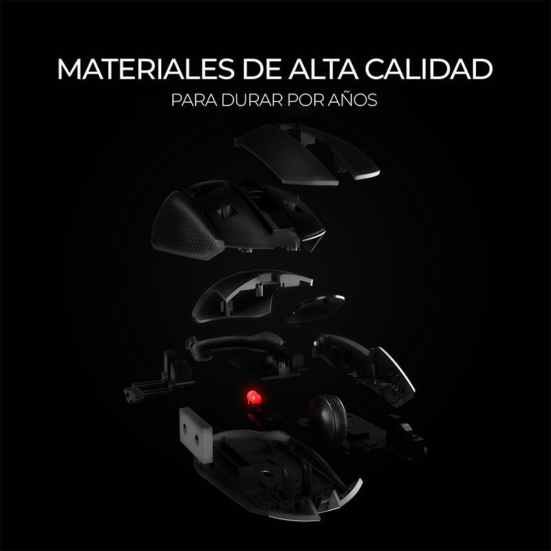 Mouse Gaming Alámbrico Pilas Choy-J 7200DPI RGB Negro