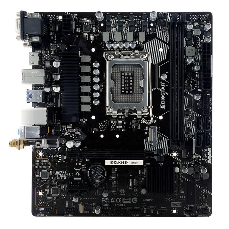 Motherboard Biostar B760MX2-E D4 Socket LGA1700 13th y 14th Gen 2xDDR4 Micro ATX