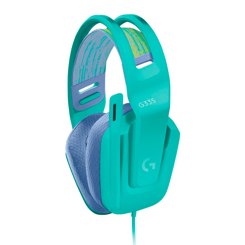 Audífonos tipo Headset Logitech G335 Lightspeed RGB Alámbricos Menta