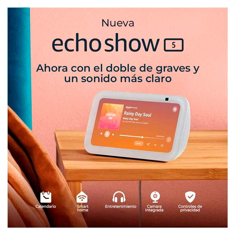 Pantalla Inteligente Amazon Echo Show 5 (3th gen) Cloud Blanco con Alexa