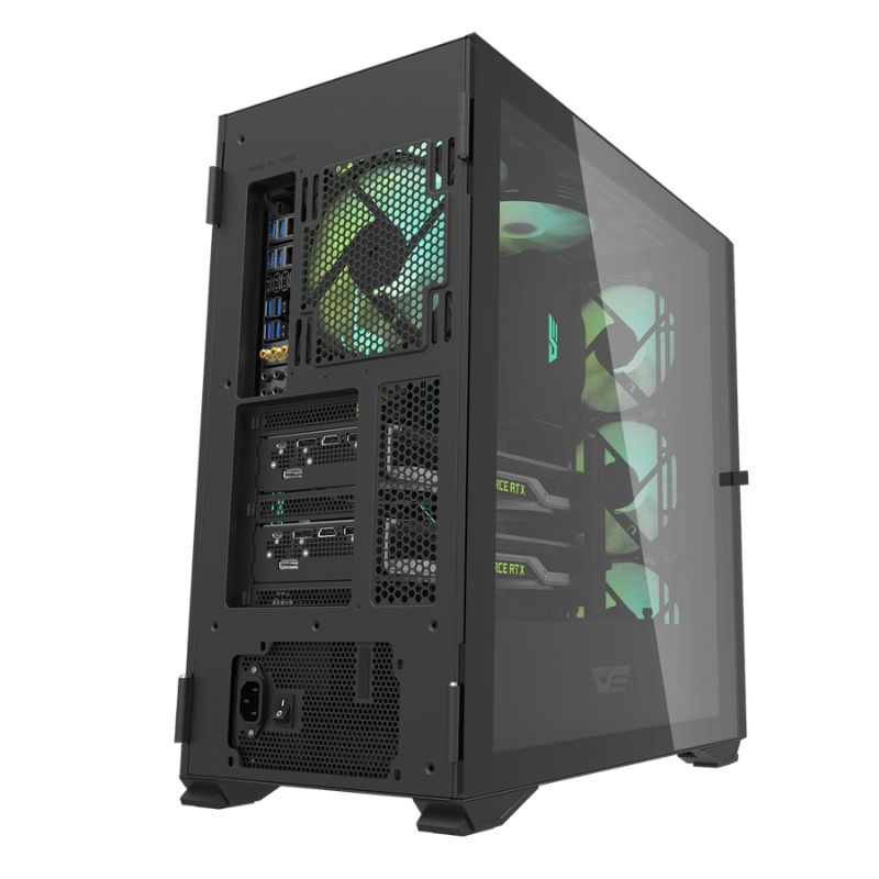 Case Gaming DarkFlash DLX21 Mesh V3 Mid Tower Vidrio Templado E-ATX Negro