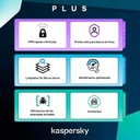 Licencia Kaspersky Plus 3 dispositivo 1 Año ***FISICA***