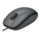 Mouse Alámbrico Logitech Óptico M100 1000DPI Gris