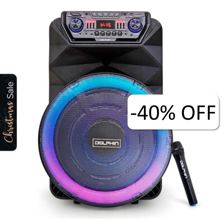 Bocina Bluetooth Dolphin SP-18RBT Party Speaker 18" 4500W Negro