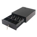 Cash Drawer AON CDK-34 para Billetes y Monedas Negro