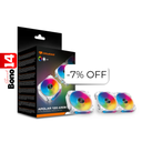 Kit de 3 Ventiladores Cougar APOLAR 120mm ARGB Blanco