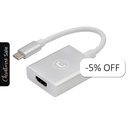 Adaptador Unno Tekno USB-C a HDMI 4k AD3001SV Macho-Hembra Plateado