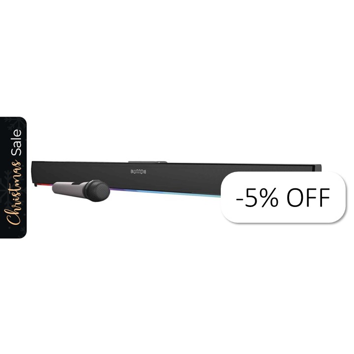 Barra de Sonido Bluetooth Unno Tekno SP9301BK 50W + Micrófono