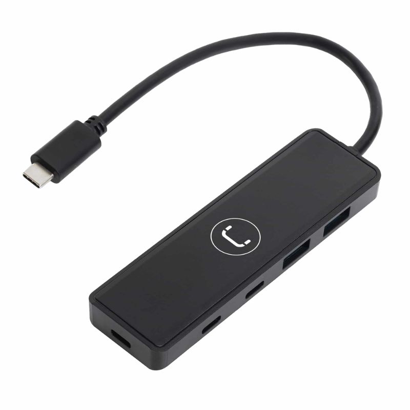 Hub Unno Tekno 4 Puertos HB1012BK USB-C 3.0 Negro