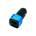 Cargador Unno Tekno PW5025BK para Carro Dual USB-C USB-A 28W Negro/Celeste