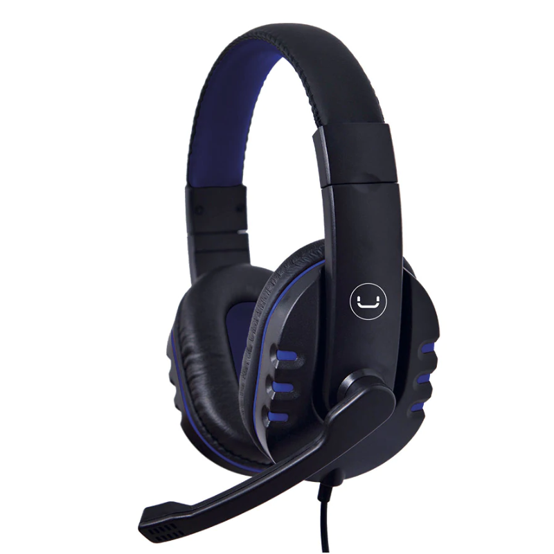 Audífonos Tipo Headset Unno Tekno HS7214BL USB Ace14 con Micrófono Negro-Azul