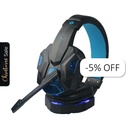 Audífonos Tipo Headset Unno Tekno HS7230BL USB Brave con Micrófono Negro-Azul