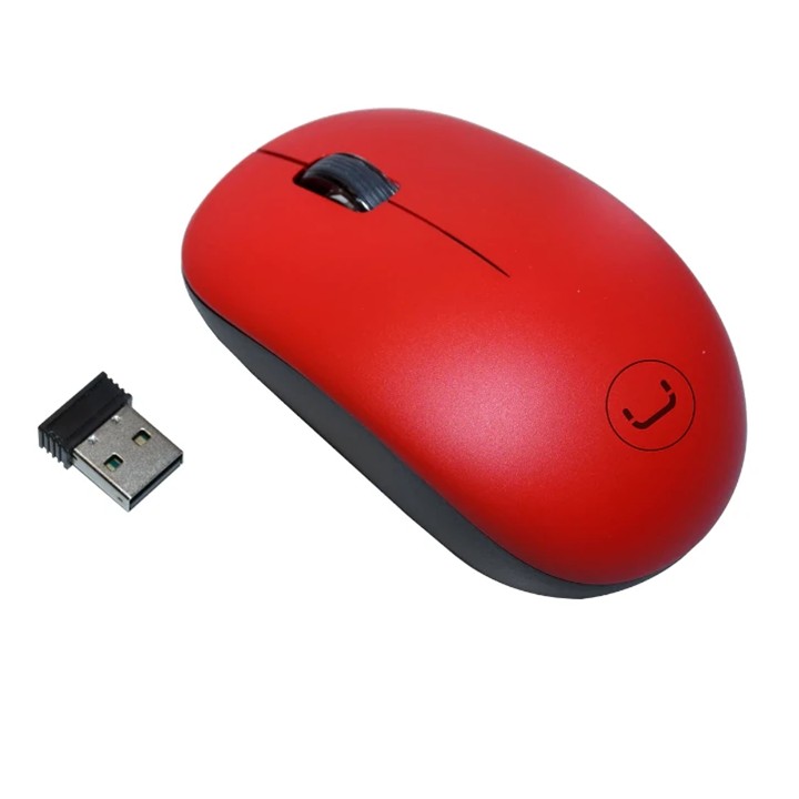 Mouse Inalámbrico Unno Tekno Curve 1200DPI Rojo