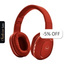 Audífonos Tipo Headset Unno Tekno Bluetooth 3.5mm HS7408RD Ovala 5.0 con Micrófono Rojo