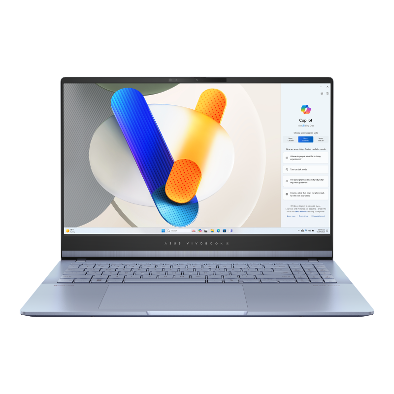 Notebook Asus Vivobook S 15.6" Ultra 7 155H Azul 16GB RAM 1TB SSD W11 Home Teclado Ingles