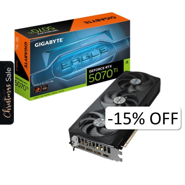 Tarjeta de Video 16GB GDDR7 Gigabyte GeForce RTX 5070 Ti EAGLE OC SFF HDMI DP PCIe 5.0