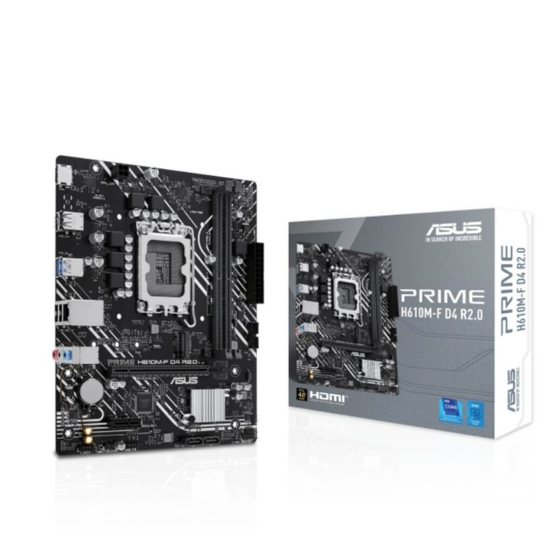 Motherboard ASUS PRIME H610M-F D4 Socket LGA1700 14th, 13th y 12th Gen 2xDDR4 micro ATX