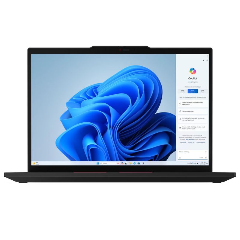 Laptop Lenovo ThinkPad T14 Gen 5 14L" Core Ultra 7-155U 16GB RAM 1TB SSD W11 Pro Negro Teclado Español