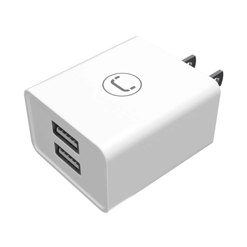 Cargador de Pared Unno Tekno PW5060WT Dual USB-A 2.1A Blanco