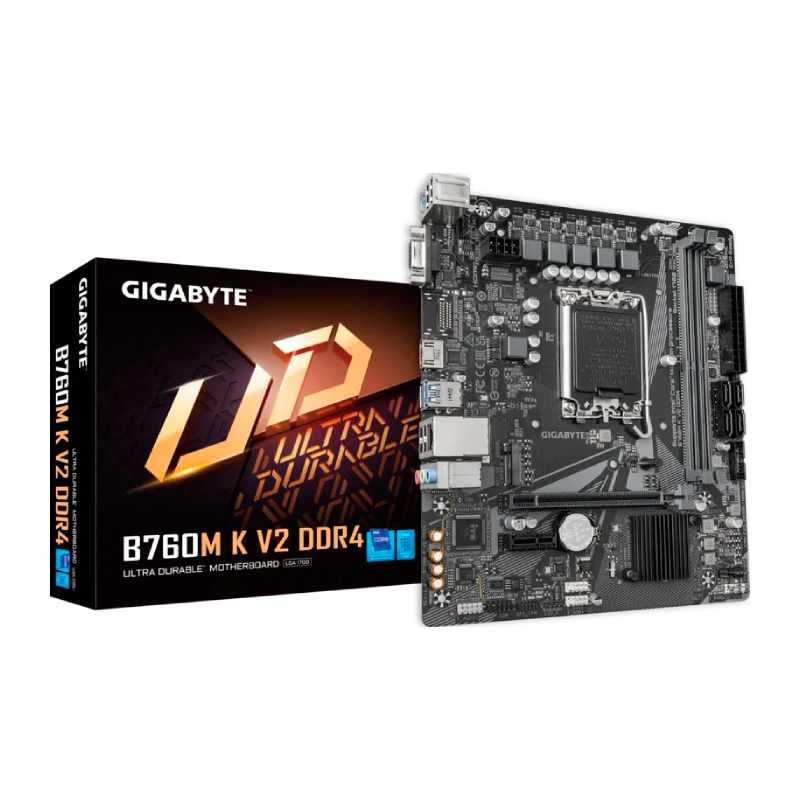 Motherboard Gigabyte B760M K V2 LGA1700 14th/13th/12th Gen 2xDDR4 Micro ATX