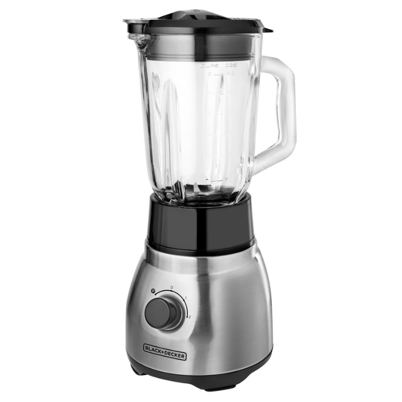 Licuadora Black+Decker Tricuadora 2 Velocidades Jarra de Vidrio 1,5 Lt Gris