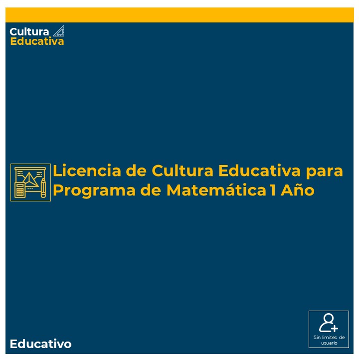 Licencia Cultura Educativa para Programa de Matemática 1 Año