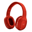 Audífonos Tipo Headset Unno Tekno Bluetooth 3.5mm Ovala 5.0 con Micrófono Rojo