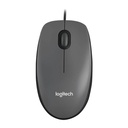 Mouse Alámbrico Logitech Óptico M100 1000DPI Gris